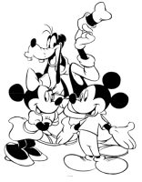 A coloring page of mickey mouse